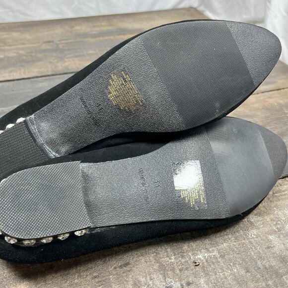 Avon SHOES Size 11 WOMENS Cushion Walk Suede w/ Jeweled Heels - Picture 6 of 7